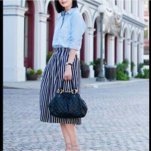 J crew | stripe above the knee elastic skirt sz 2